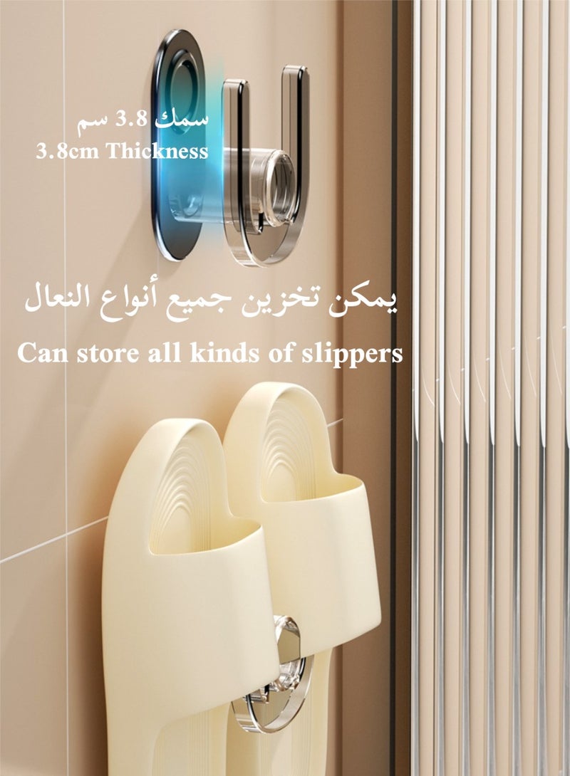 Generic 4 Pieces Hook Holder Plastic Special for Hanging Slippers or Flip Flops, Wall Slipper Hook, Bathroom Slippers Rack, Slipper Shoe Rack, Bathroom Accessories  - Image 3