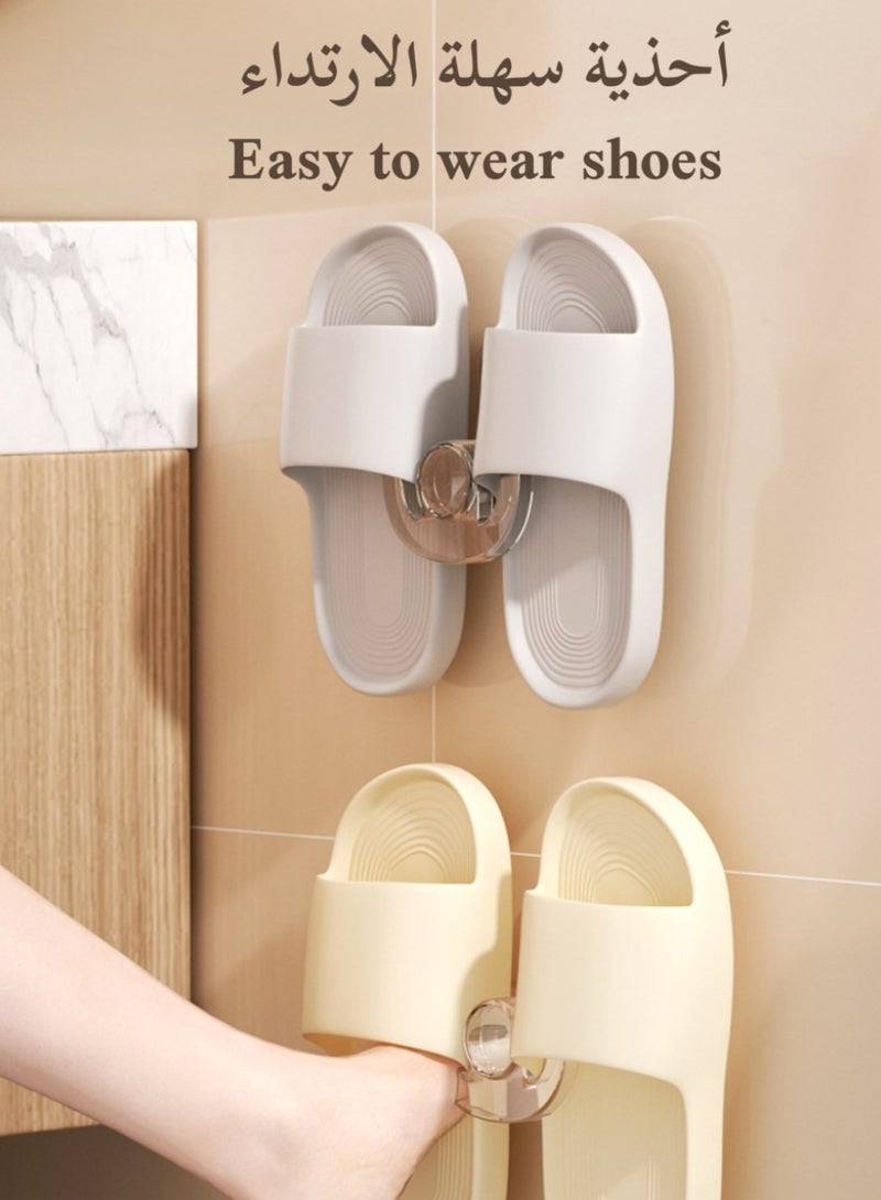 Generic 4 Pieces Hook Holder Plastic Special for Hanging Slippers or Flip Flops, Wall Slipper Hook, Bathroom Slippers Rack, Slipper Shoe Rack, Bathroom Accessories  - Image 4