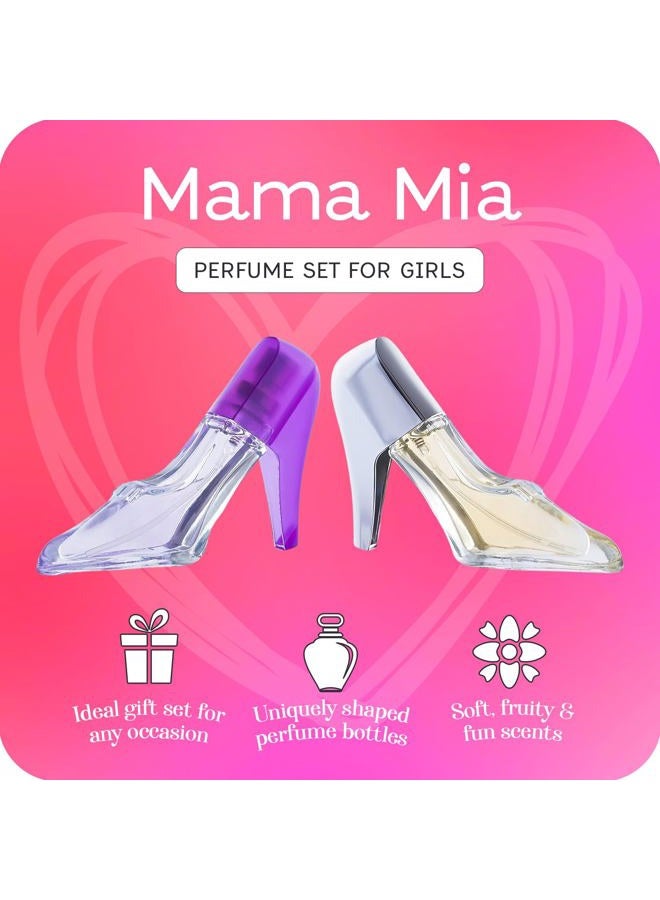 SCENTED THINGS Mama Mia Perfume Set for Teen Girls, Kids Body Spray for Girls 10-12 & Teens, Body Mist for Teenage Girl, Fashion Collection 2 Stiletto-Shaped Perfumes Bottles  - Image 2