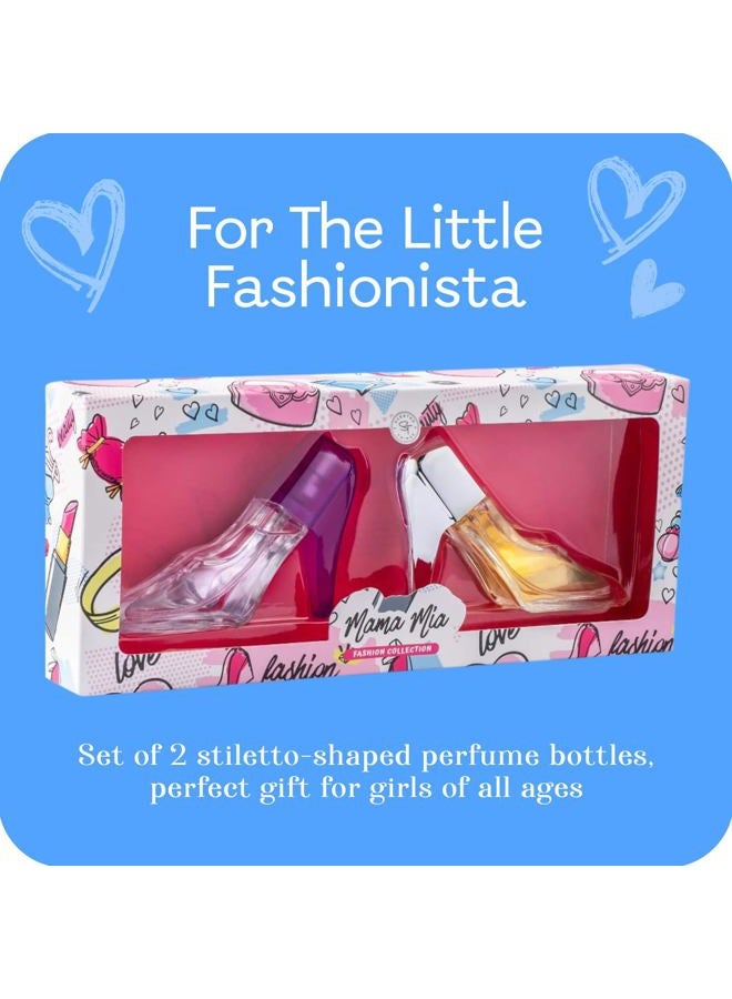 SCENTED THINGS Mama Mia Perfume Set for Teen Girls, Kids Body Spray for Girls 10-12 & Teens, Body Mist for Teenage Girl, Fashion Collection 2 Stiletto-Shaped Perfumes Bottles  - Image 3