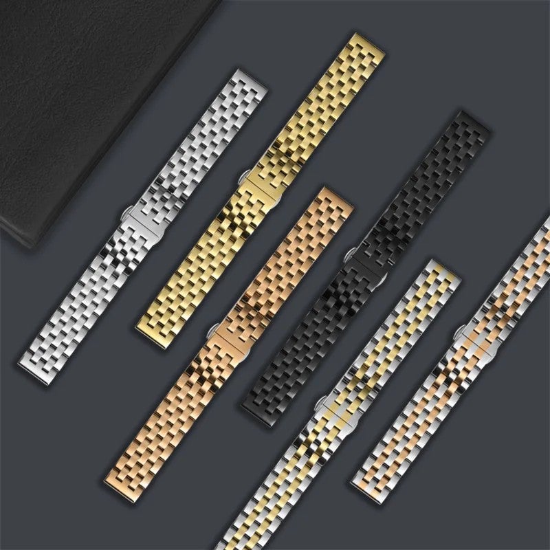 Bluejw Hot Sale Stainless Steel Watch Bands – Replace the Watch Strap with Straight Curved End Adaptor, Multicolor Metal Replacement Straps for 10-24mm Watches - Image 3