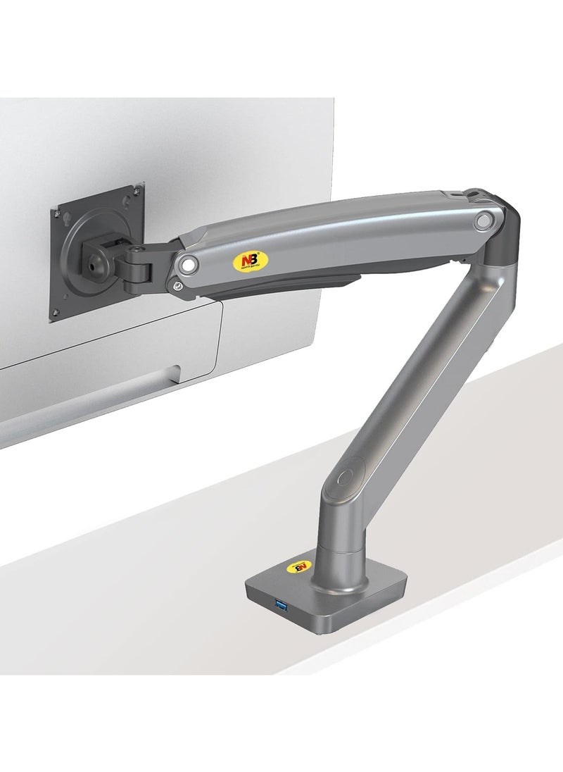 NB NORTH BAYOU - North Bayou Gas Strut Monitor Mount Model G70 for 22"-35" Monitors 2-12kg Gunmetal Grey - Image 1