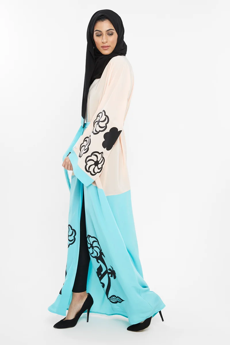 النخبة A classic double shade abaya-AJ65A
