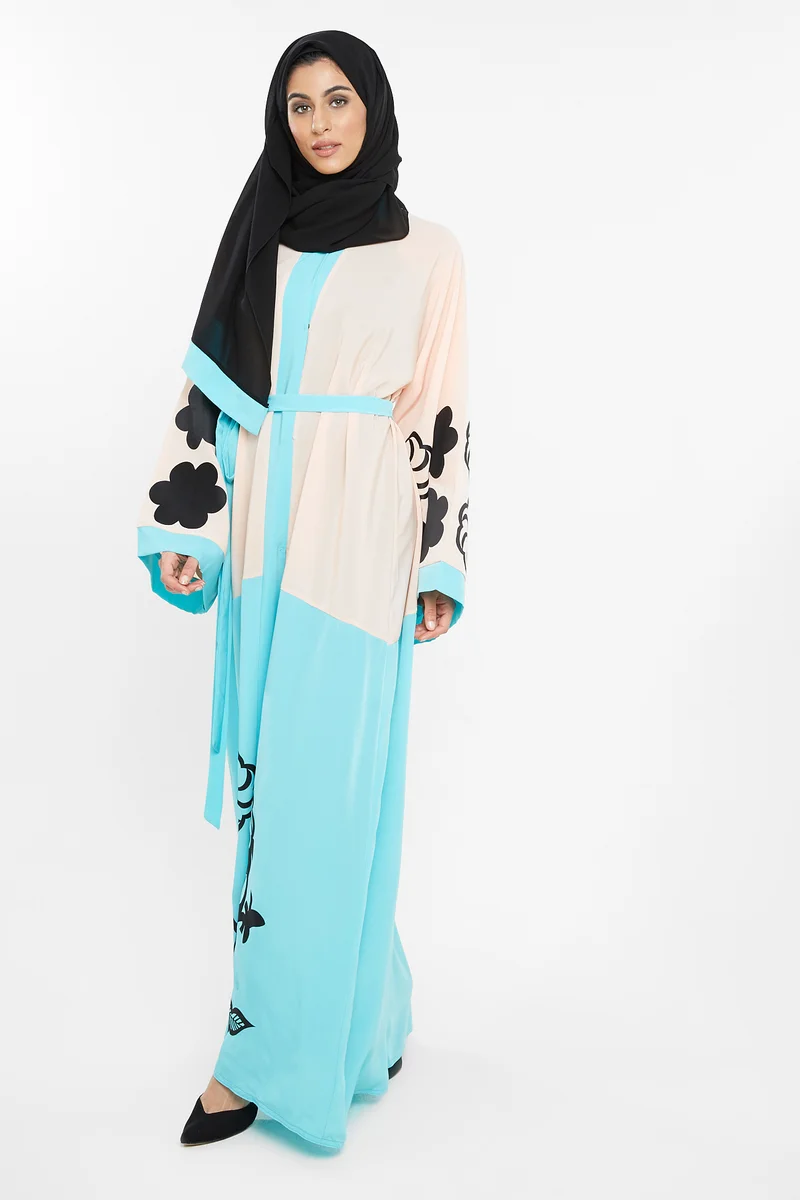 النخبة A classic double shade abaya-AJ65A