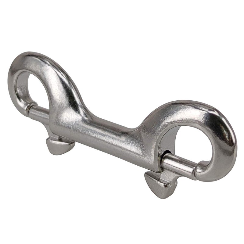 Yeebline Double Ended Bolt Snap Hook 2-Pack 3-1/2 In 316 Stainless Steel Marine Grade Double End Trigger Snaps Metal Clips For Diving Dog Leash Key Chain Horse Tack Pet Feed Buckets - Image 3