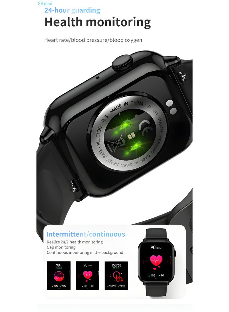 S9 ساعة S9 Mini الذكية بشاشة Super AMOLED، مكالمات بلوتوث، تتبع اللياقة والنوم، إشعارات التطبيقات – متوافقة مع أندرويد وiOS - Image 5