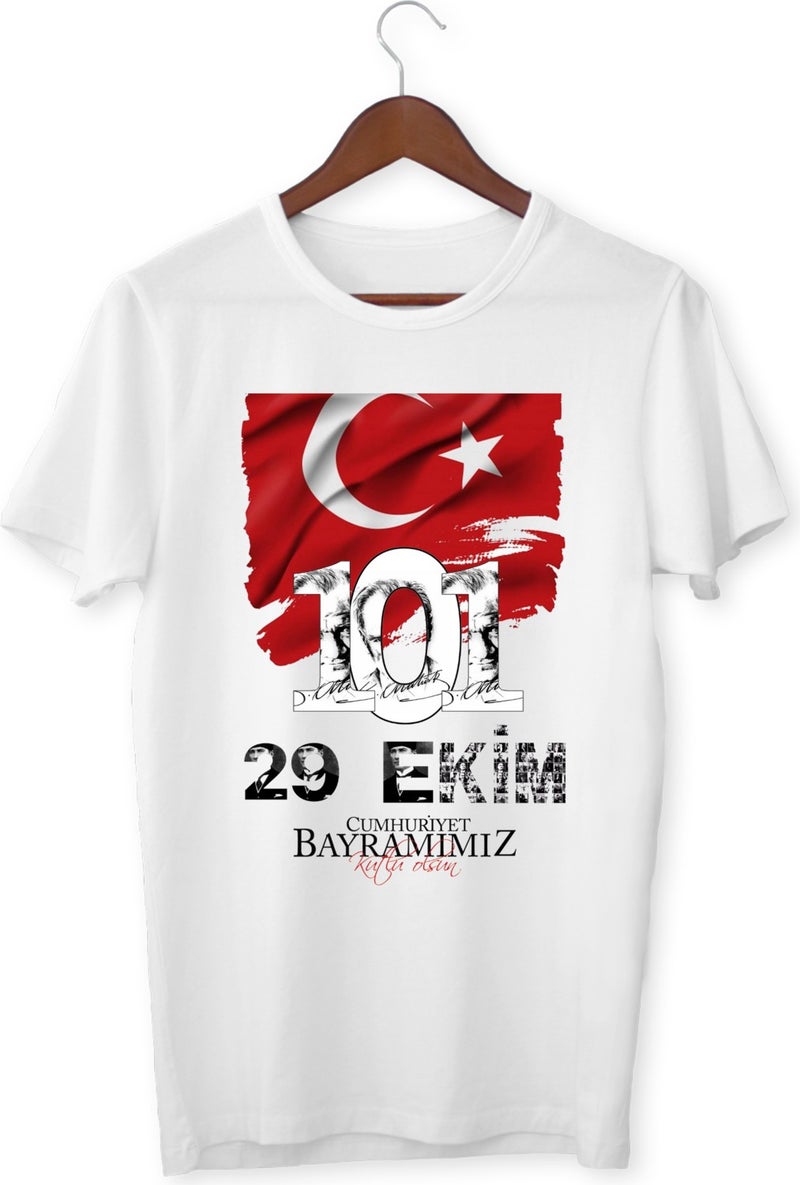 Alpşan Ticaret Alpsan Trade Republic Day T-Shirt 101st YEAR T-Shirt  - Image 1
