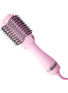 FoxyBae FoxyBae AllinOne Hair Styler  Ceramic Oval Barrel Blow Dryer Brush 75mm for Drying Curling Volumizing  Straightening Hair Party Pink 