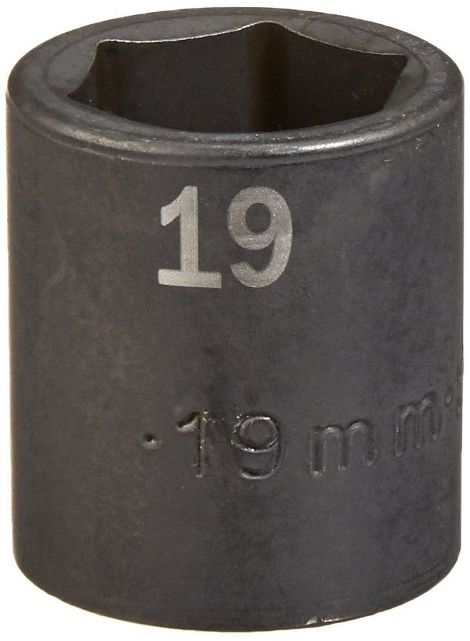 SK Tools USA 1/2" Drive, 19MM, 6 Point, Standard Impact Socket | 34069 - Image 1