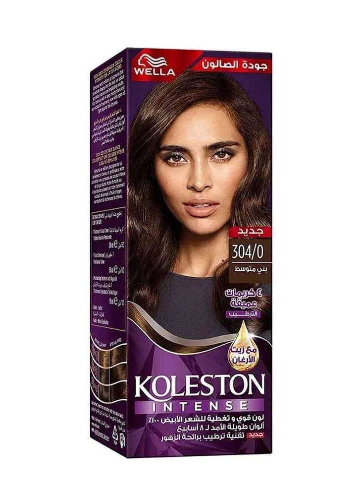Wella Koleston Wella Koleston Intense Hair Dye - Medium Brown 304/0 - Image 1