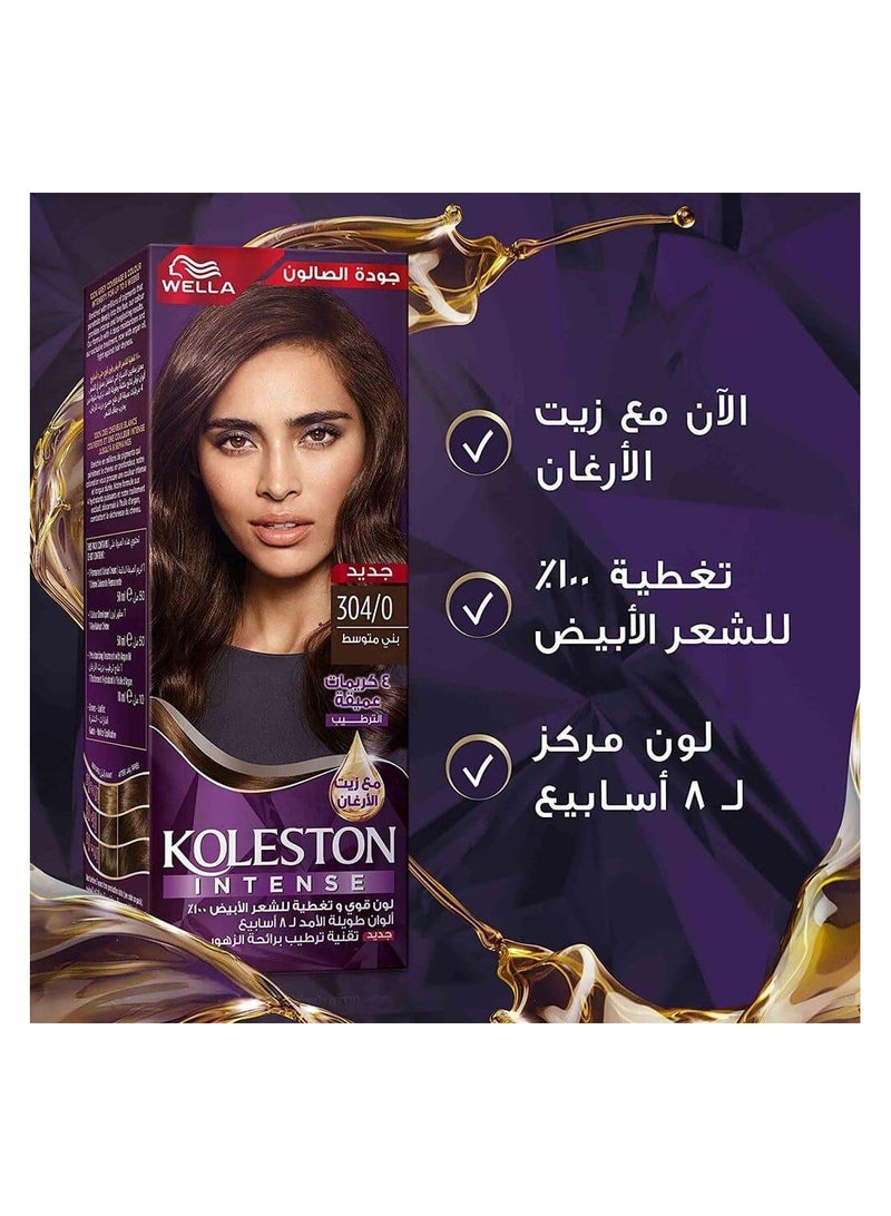 Wella Koleston Wella Koleston Intense Hair Dye - Medium Brown 304/0 - Image 2