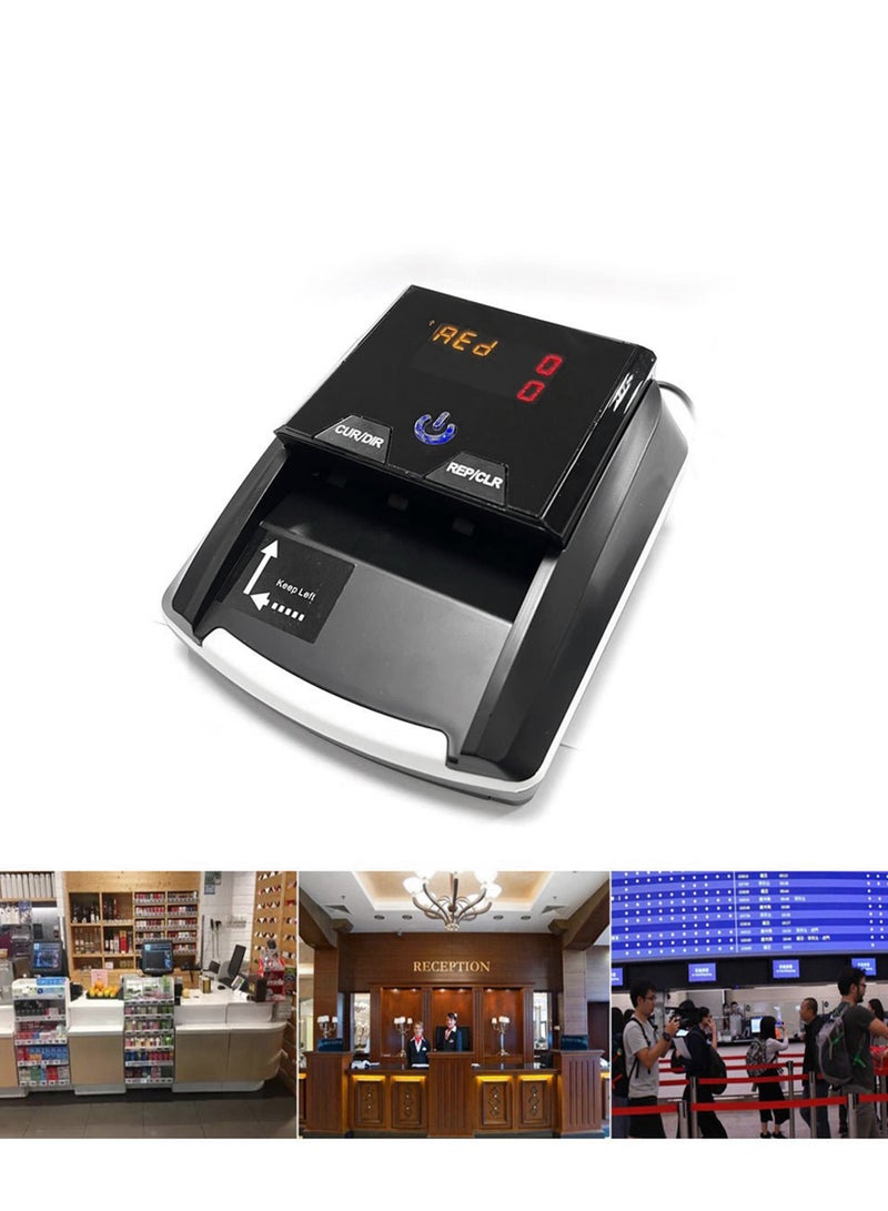 Crony CN-136 Advanced Currency Detector With Automatic Counterfeit Detection, UV Light And Magnetic Sensor, IR Detection System, Built-In Battery And LED Display, Compact Money Detector For Banknote Verification, Fast Bill Scanner And Cash Checker, Supports USD, EURO, AED, Custom Currency, Ideal For Banks, Shops, Offices, Outdoor Use, High Accuracy Note Verifier And Portable Counterfeit Bill Detector - Image 2