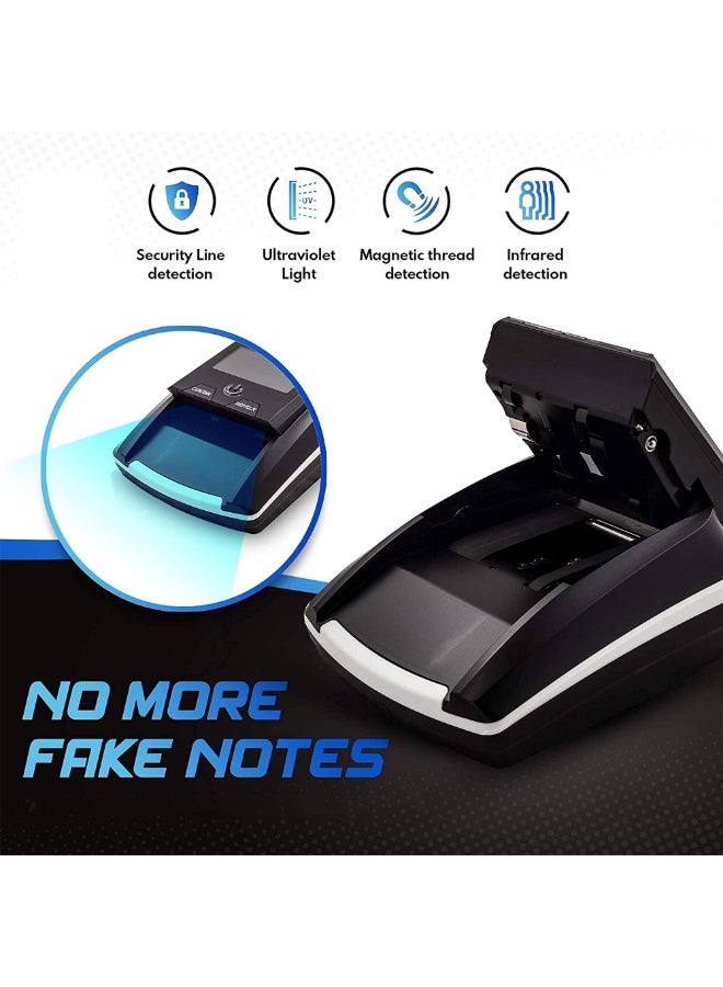 Crony CN-136 Advanced Currency Detector With Automatic Counterfeit Detection, UV Light And Magnetic Sensor, IR Detection System, Built-In Battery And LED Display, Compact Money Detector For Banknote Verification, Fast Bill Scanner And Cash Checker, Supports USD, EURO, AED, Custom Currency, Ideal For Banks, Shops, Offices, Outdoor Use, High Accuracy Note Verifier And Portable Counterfeit Bill Detector - Image 4