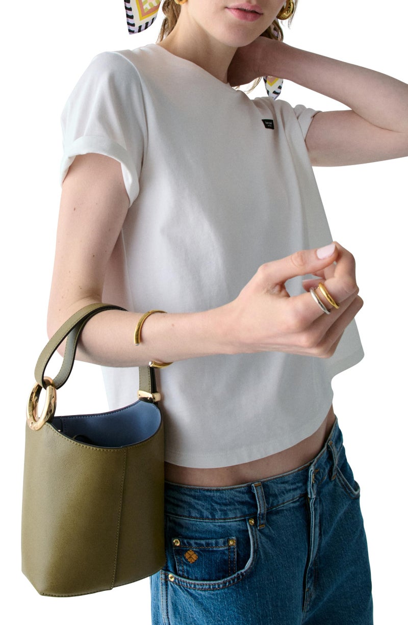kate spade new york Halo Glazed Leather Mini Bucket - Image 3