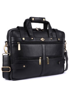 LAVERI LEATHER LAVERI Laptop Bag for Men - Leather Messenger Bag for Office - Fits up to 15 Inch Laptop - Shoulder Bag with Multiple Compartments - Executive Leather Bag for Work/Travel/Casual  - 2872  - Image 1