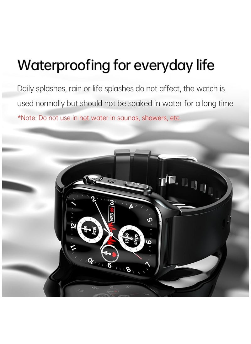 Generic - Blood Glucose Watch,Smart Wearable Glucose Monitor Waterproof - Glucose Monitor Watch for Smartphone, Smart Watch Blood Sugar Monitor for Men and Women - Image 1