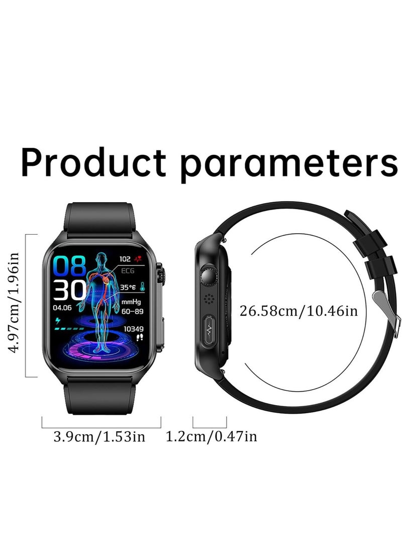Generic - Blood Glucose Watch,Smart Wearable Glucose Monitor Waterproof - Glucose Monitor Watch for Smartphone, Smart Watch Blood Sugar Monitor for Men and Women - Image 1