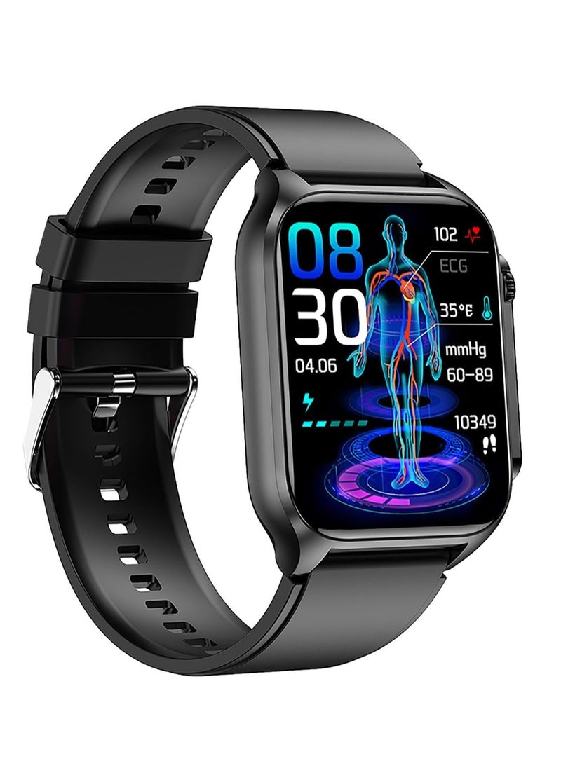 Generic - Blood Glucose Watch,Smart Wearable Glucose Monitor Waterproof - Glucose Monitor Watch for Smartphone, Smart Watch Blood Sugar Monitor for Men and Women - Image 1
