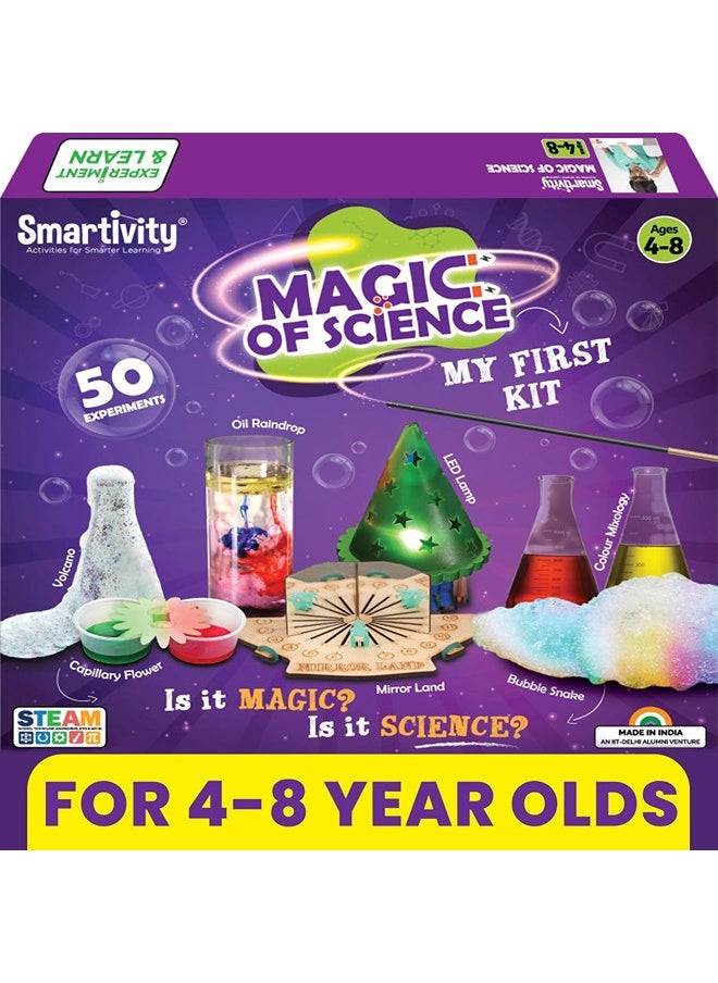 Smartivity Smartivity Magic of Science Experiment Kit for Boys & Girls Age 4-6-8| Birthday Gift for Kids Age 4-8 | Kids Safe Physics & Chemistry Kit | STEM Educational Fun Toys | Made in India  - Image 1