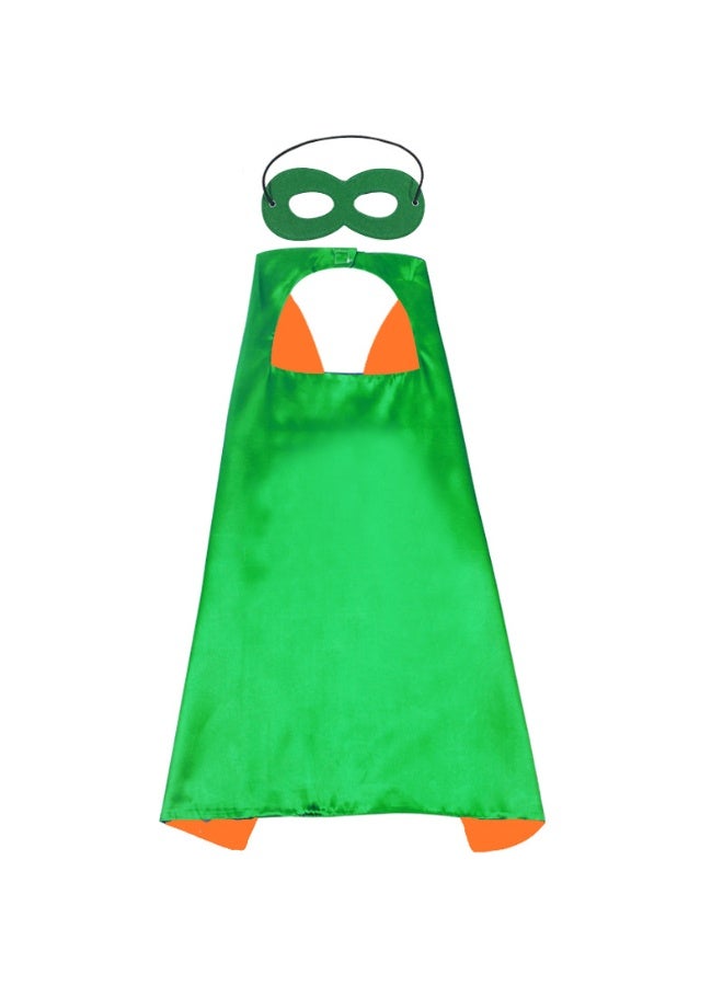 NIBEMINENT Hero Cosplay Costume Solid Two Colored Super Cloak Children Cape Boys Girls Satin Halloween Carnival Party Clothes Role Play - Image 1