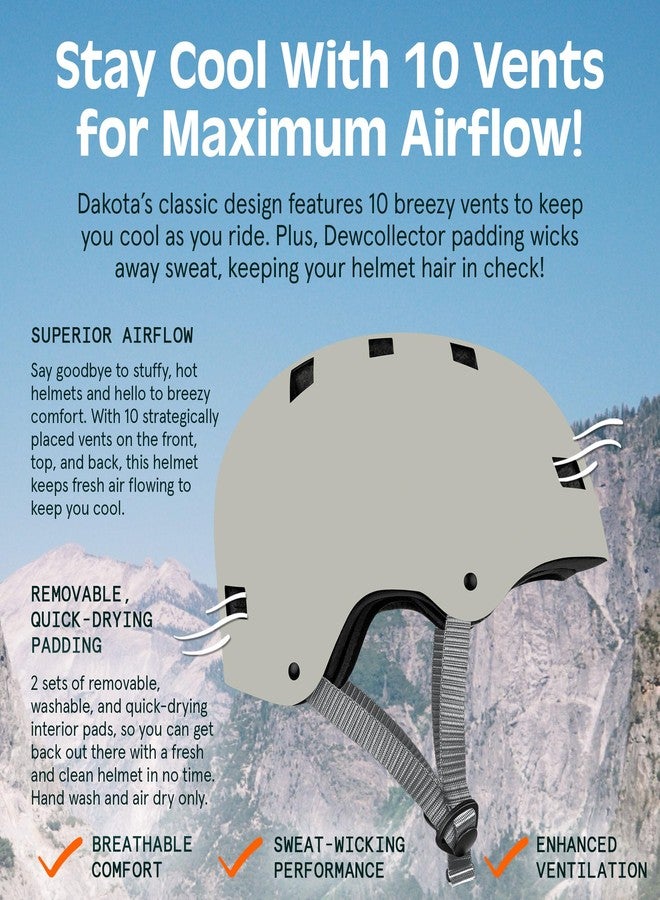 Retrospec Dakota Bicycle/Skateboard Helmet for Adults - Commuter, Bike, Skate, Scooter, Longboard & Incline Skating - Highly Protective & Premium Ventilation-Large - Matte Oat - Image 4