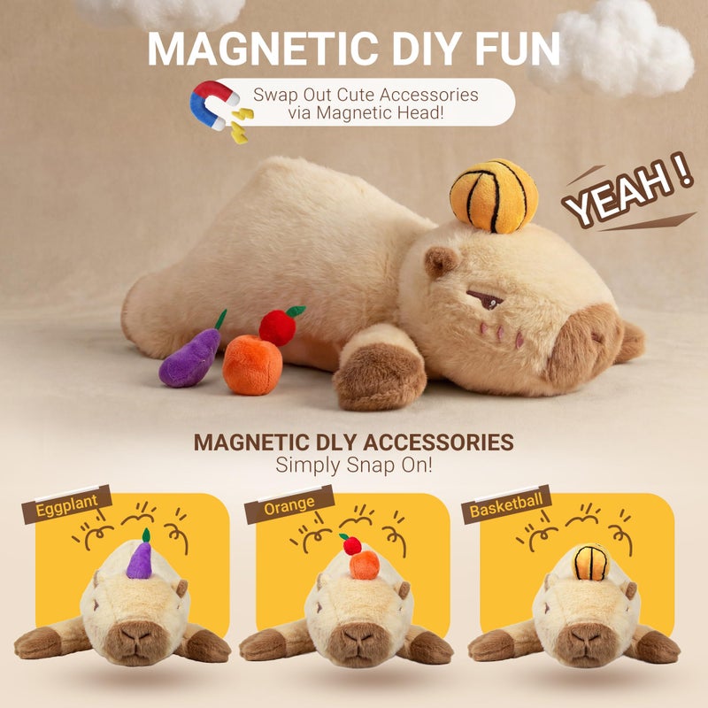 HOTHUGZ Capybara Heating Pad for Period Cramps,Menstrual Pain Relief,Cute Stuffed Animal Electric Heating Pad Plush,USB Powered Heated Plush Toy,Portable Warm Cushion Gift for Women Teen Girls Christmas,Brown - Image 2