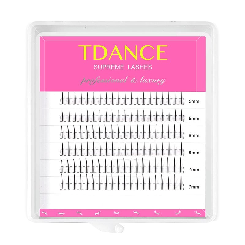 TDANCE Bottom Lash Extension 120 Pcs 0.07mm Thickness Lower Lash Extensions Bottom Lashes B Curl 5-7mm Mixed Under Bottom Lashes (0.07-B,5-7 mm) - Image 1