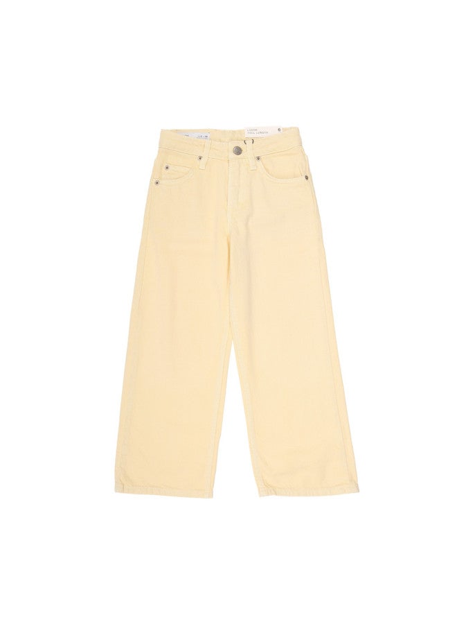 Zara trendy Minimalist Solid Straight-leg Denim Pants For Kids - Image 2