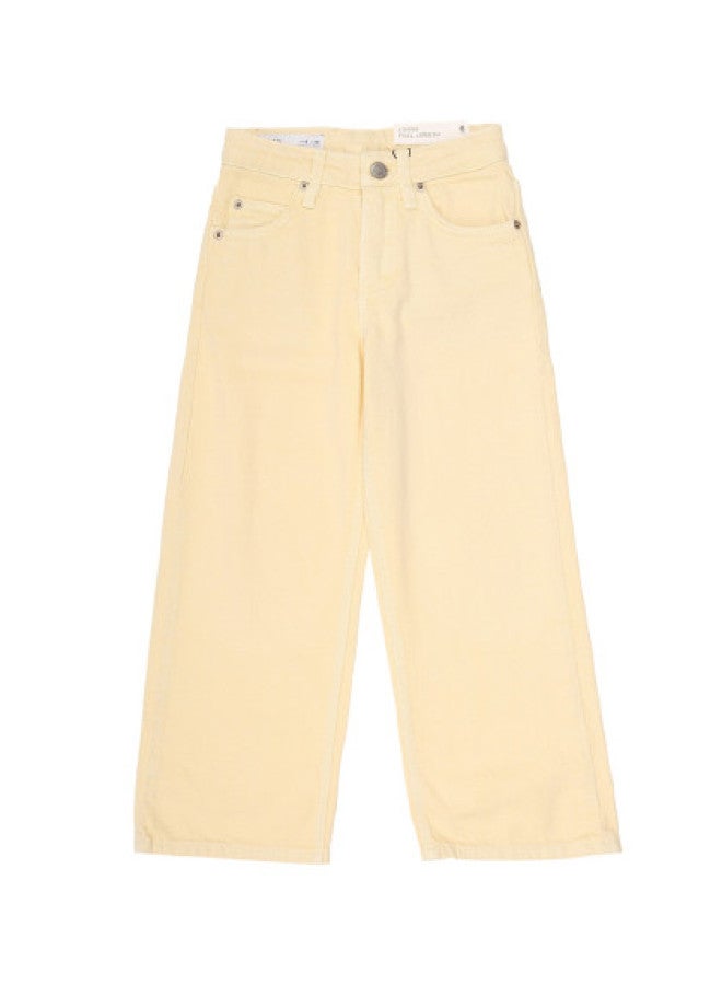 Zara trendy Minimalist Solid Straight-leg Denim Pants For Kids - Image 1