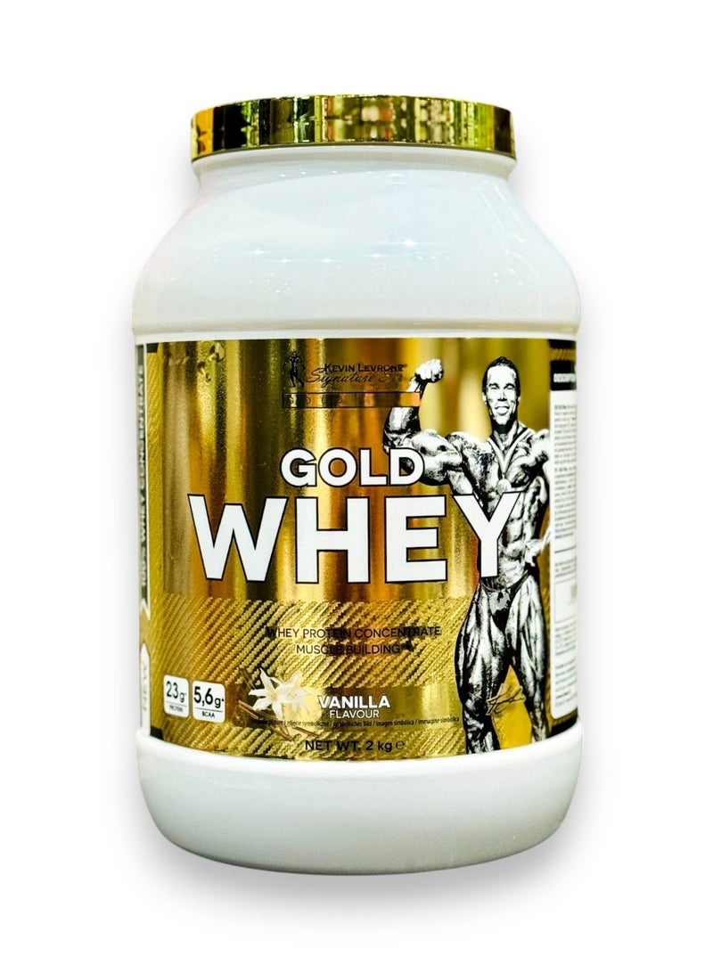 KEVIN LEVRONE Gold Whey, 100% Whey Concentrate, Vanilla Flavour, 2kg