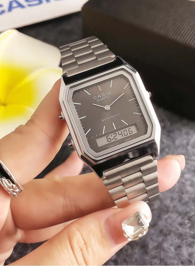 كازينو كلاسيك رجالي وأنيقة السيدات متعددة الوظائف سبائك كوارتز مربعة الفولاذ المقاوم للصدأ ووتش 31 مم - Image 1