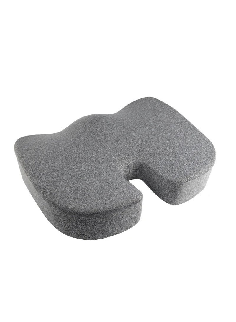 Orthopedic Coccyx Cushion For Comfortable Driving With Ergonomic Memory Foam Ideal For Office Gaming Chair Seat Velvet Grey  - Image 1