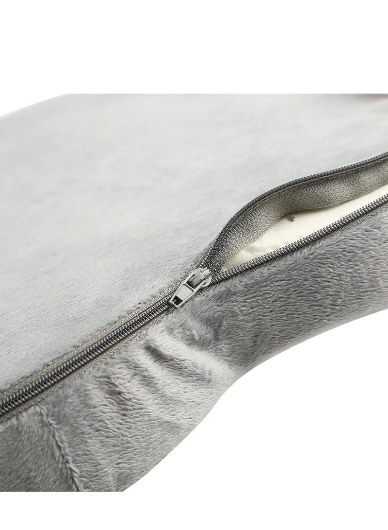 Orthopedic Coccyx Cushion For Comfortable Driving With Ergonomic Memory Foam Ideal For Office Gaming Chair Seat Velvet Grey  - Image 3