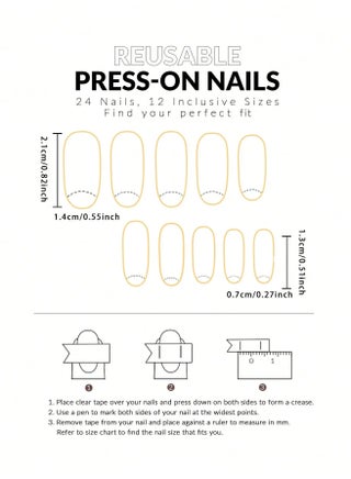 اظافر تركيب بشكل لوزي تحتوي العلبه على 24 ظفر مع مبرد اظافر و صمغ - view 4