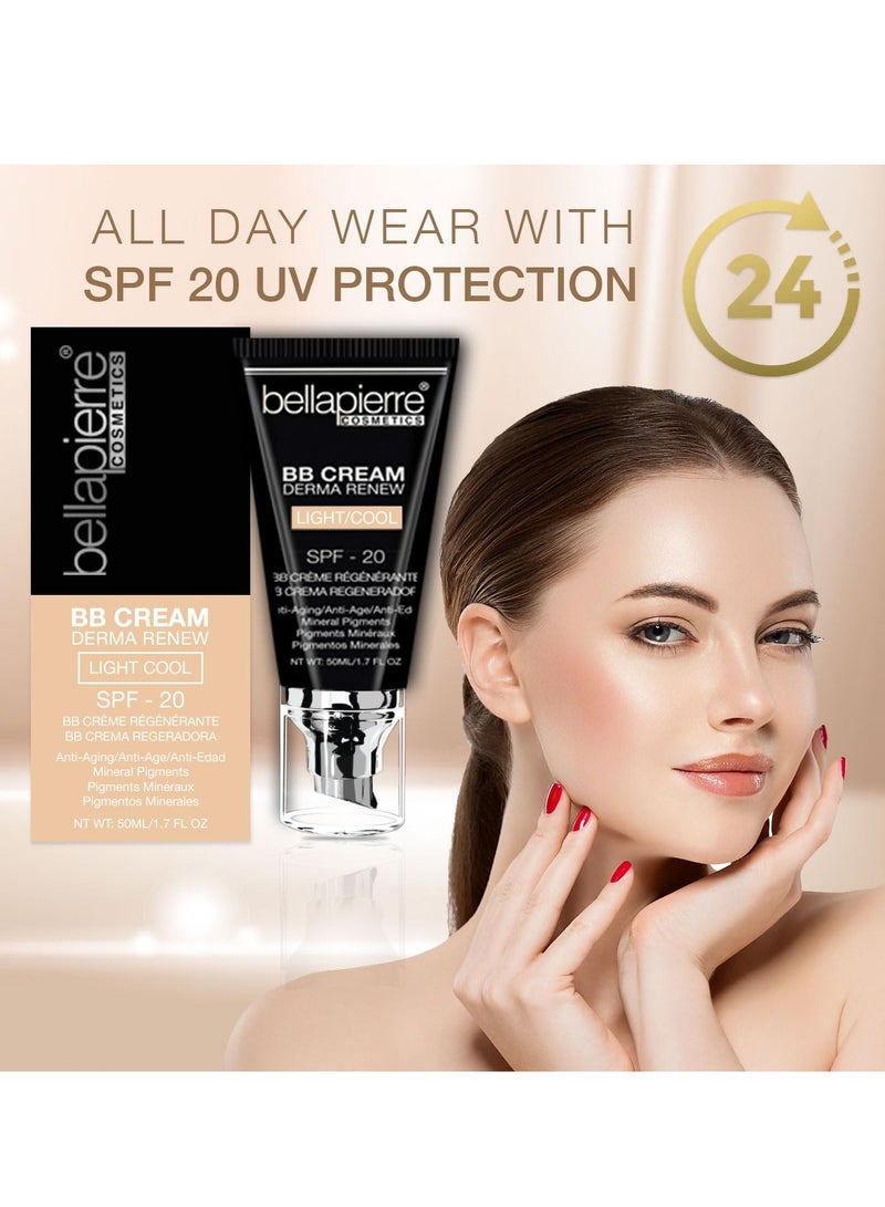 BellaPierre bellapierre BB Cream with SPF 20 - Tinted Sunscreen, Concealer, Matte Foundation, & Moisturizing Face Cream | Lightweight Formula + Pump Top Applicator | Non-Toxic & Paraben Free | 1.7 Oz - Medium - Image 3