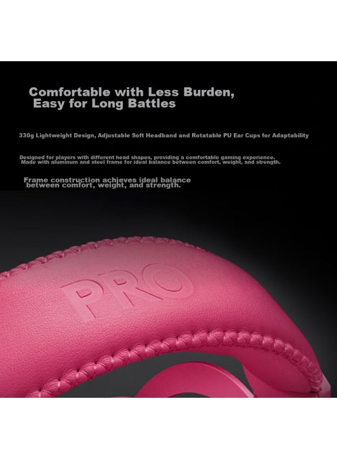 G Logitech Pro X2 Lightspeed Wireless Bluetooth Tri-mode Gaming Headset, 7.1 Surround Sound, Computer Over-ear Headphones, Gpw2 Fps Sound Positioning Headset With Microphone, Pink - Image 5