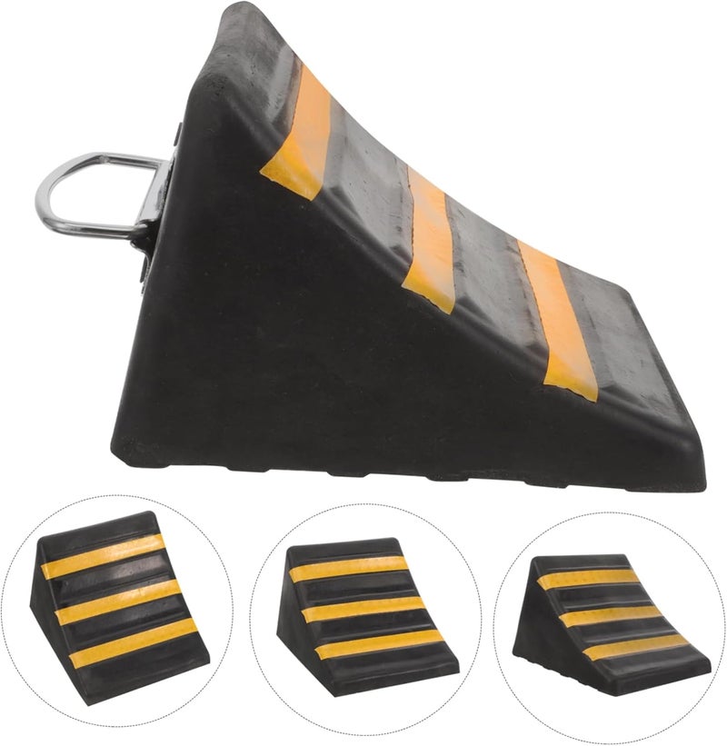Mobestech Heavy Duty Rubber Wheel Chocks for Cars Trucks Rvs Portable Anti-Skid Tyre Stopper with Sturdy Construction for for Oil Changing Ramps and Trailers - Image 3