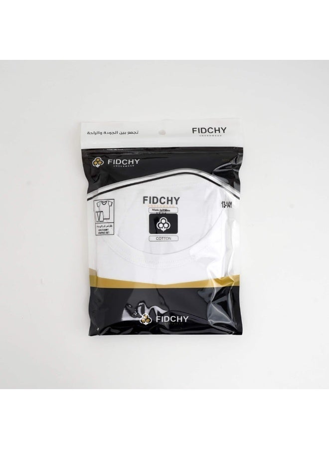 FIDCHY Men’s Cotton Underwear Set – Short Sleeve T-Shirt & Boxer – Comfortable Youth Daily Wear - Image 3