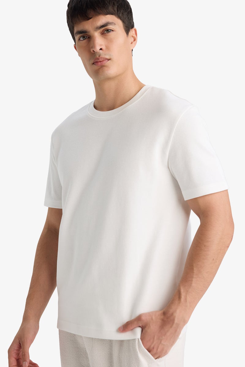 DeFacto White Man Short Sleeve T-shirt Casual - Image 3