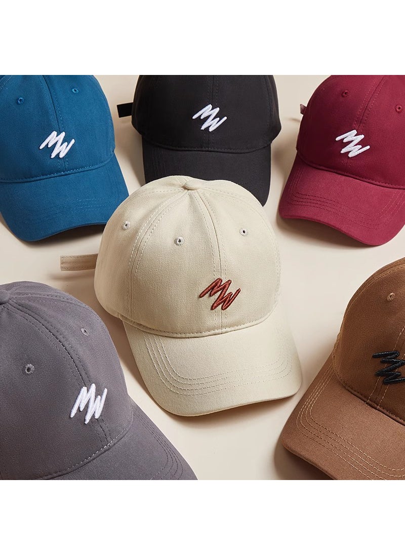 Generic Spring Autumn Embroidered Baseball Cap Unisex Wine red  - Image 5