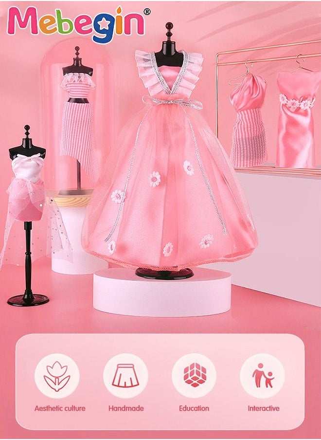 MEBEGIN - 5 Pack Fashion Designer Kit for Kids, DIY Handmade Doll Clothes, Fashion Design Studio Toys with 1 Mannequin, Creative Doll Clothes Outfits Hand Made Set, No-Sewing Fashion Design, Ideal Gift for Girls - Image 1