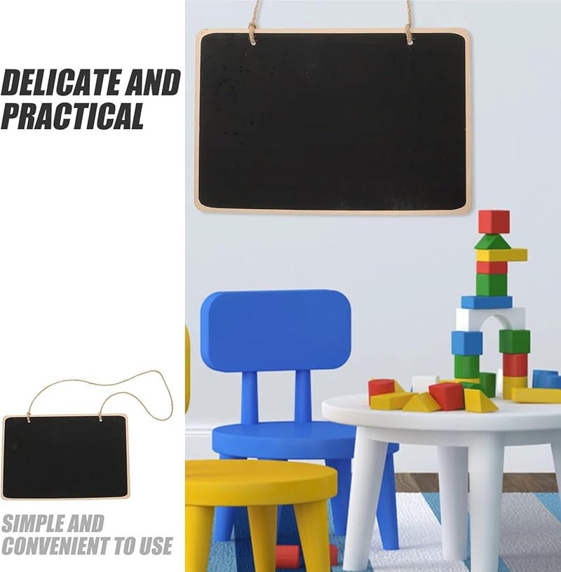 Mini Blackboard Wood Chips 10pcs Hanging Chalkboard Sign Erasable for Wedding Kitchen Crafts - Image 5