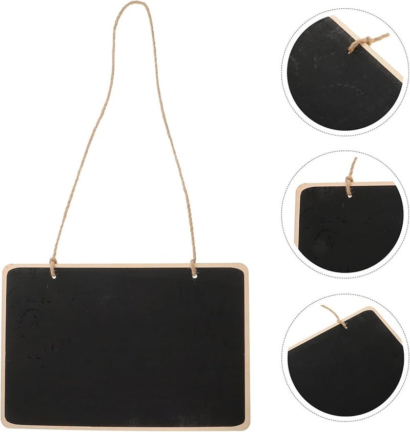Mini Blackboard Wood Chips 10pcs Hanging Chalkboard Sign Erasable for Wedding Kitchen Crafts - Image 3