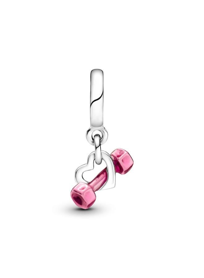 PANDORA Dumbbell & Heart Dangle Charm - Image 3