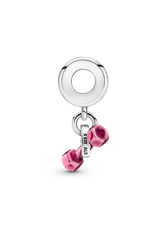 PANDORA Dumbbell & Heart Dangle Charm - Image 1