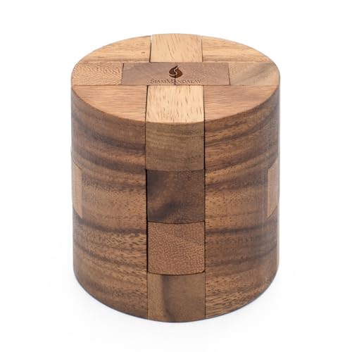 SiamMandalay Powder Keg 3D Wooden Puzzles Brain Teasers for Adults Interlocking Mechanical Handheld Mind Logic Puzzles Unique Gift for Christmas and Birthdays Office Desk Decor - Image 1