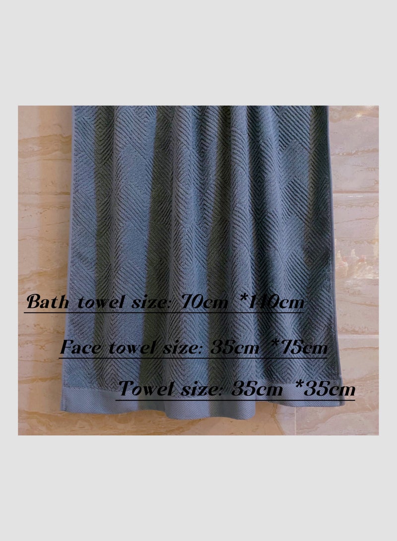 تجفيف سريع سوبر ماص ديلوكس منشفة حمام مجموعة 100 ٪ من القطن لينة ودائم حجم 70 * 140cm الرياضة فندق ومنتجع صحي حمام الجلد الحساسة للاستخدام المنزلي اليومي - Image 3