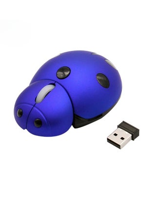 Wireless Mouse, 2.4 Ghz Battery Operated Cute Animal Design Mouse, Portable Creative Ladybug Shape Laser Ergonomic Computer Mouse For Desktop Computer Laptop, (1pc, Blue) - pzsku/Z643CFFB4565EAEFC3465Z/45/_/1728738542/bad60d34-af55-42ba-a42a-68741d208e83