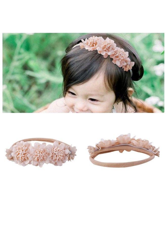 mligril 6Pcs Baby Floral Headbands Setinfant Flower Elastic Hair Band Bows Wraps For Toddles Infant - Image 5