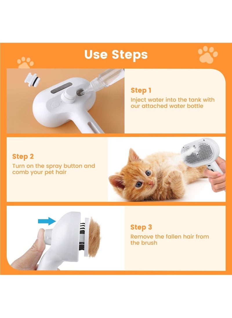 Cat Steam Brush for Shedding, Steamy Cat Brush for Long & Short Haired Cats & Dogs, Spray Cat Brush for Pet Grooming, Self-Cleaning Pet Hair Removal Comb with Water Tank - pzsku/Z643D2B7331CD3444C1B5Z/45/_/1718799841/eaa948fa-a1ae-4ef2-88f3-2b98deaa3d2f